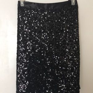 Black Sequins Skirt